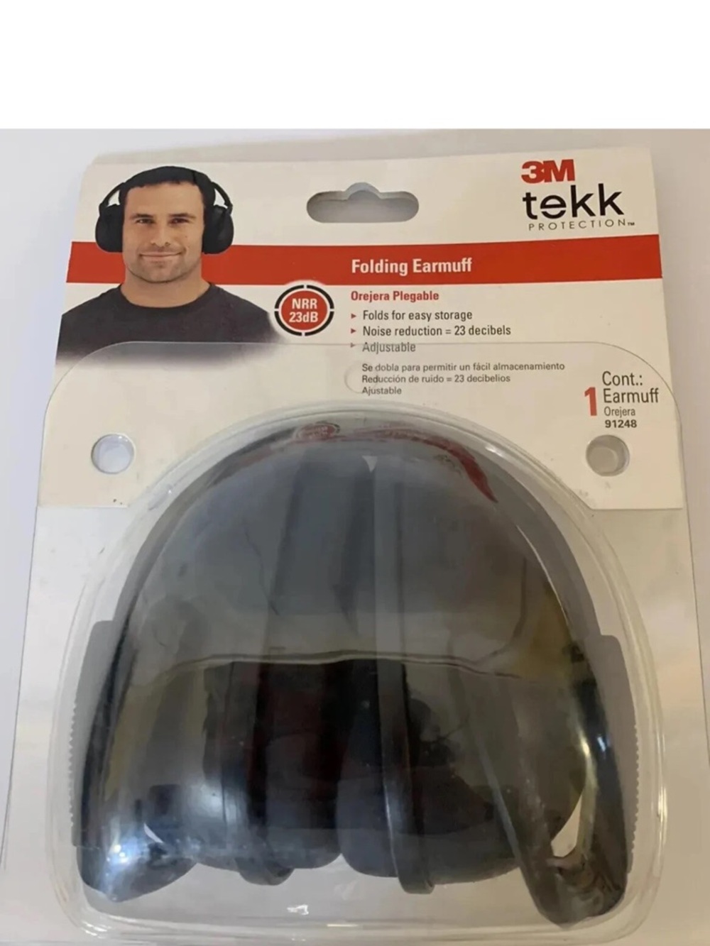 New 3M‎ tekk Black Folding Earmuff 23 db